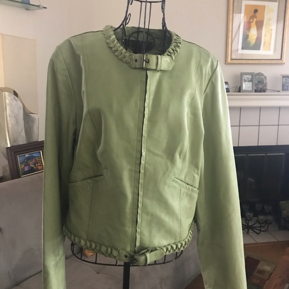 Genuine Leather Crop Jacket
